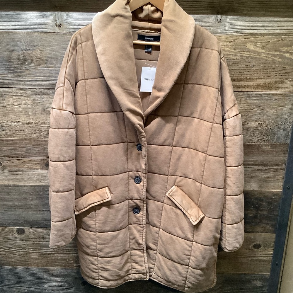 Forever 21 Long Quilted Jacket - Picture 2 of 5